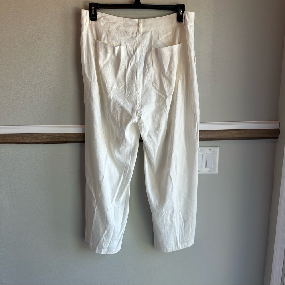 Alp N Rock ANR+ LACEY Ivory Linen Blend Cropped Pants - Picture 3 of 4